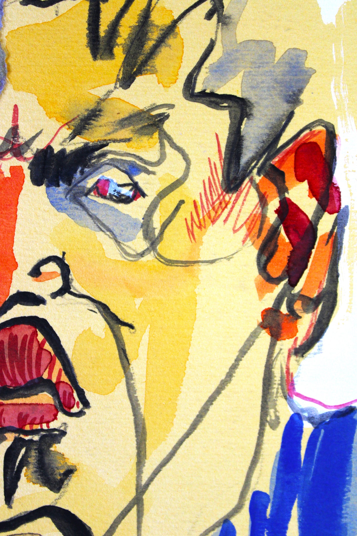 Self-portrait with collage