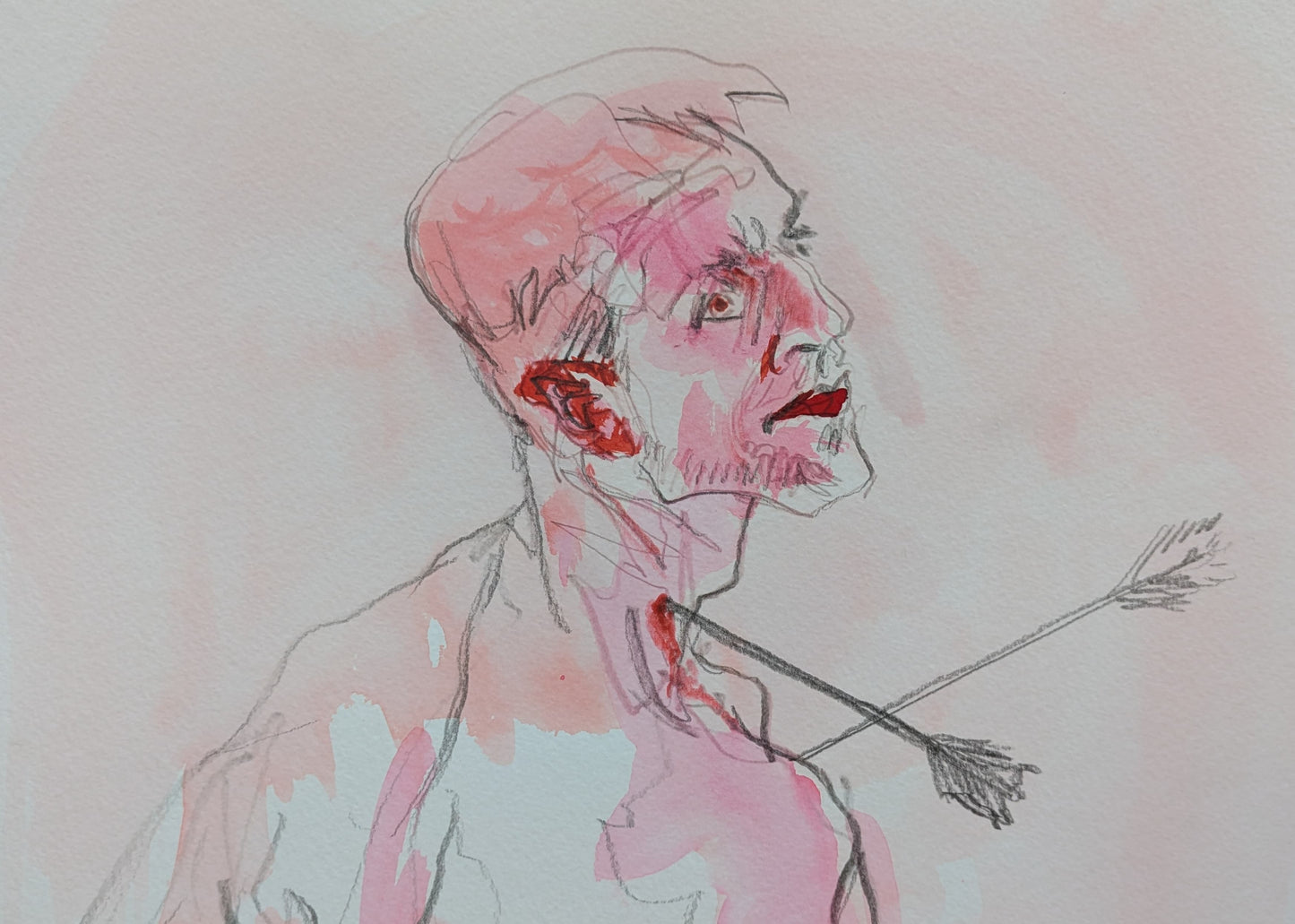 Drawing Saint Sebastian III