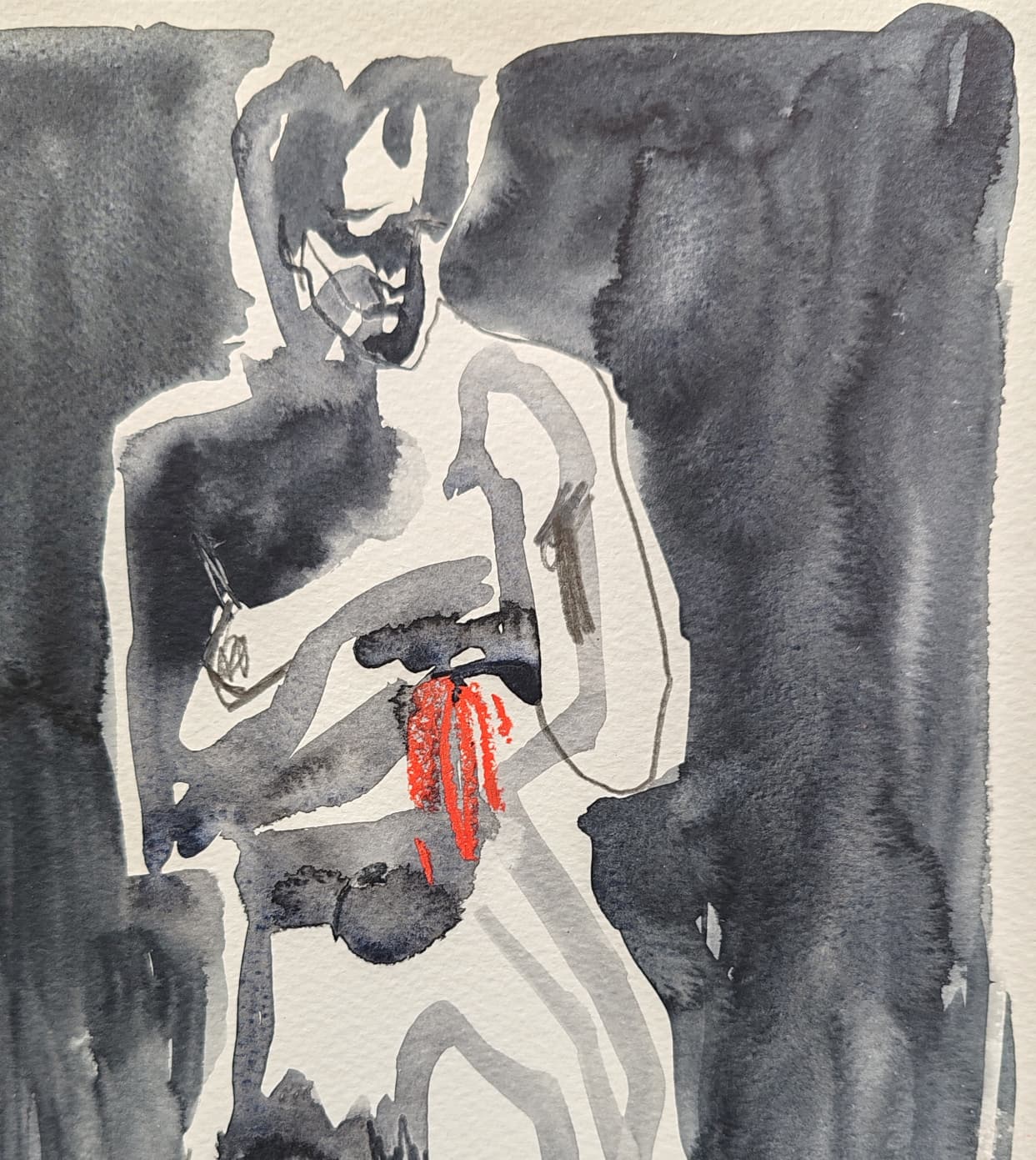 Mujer herida en el costado