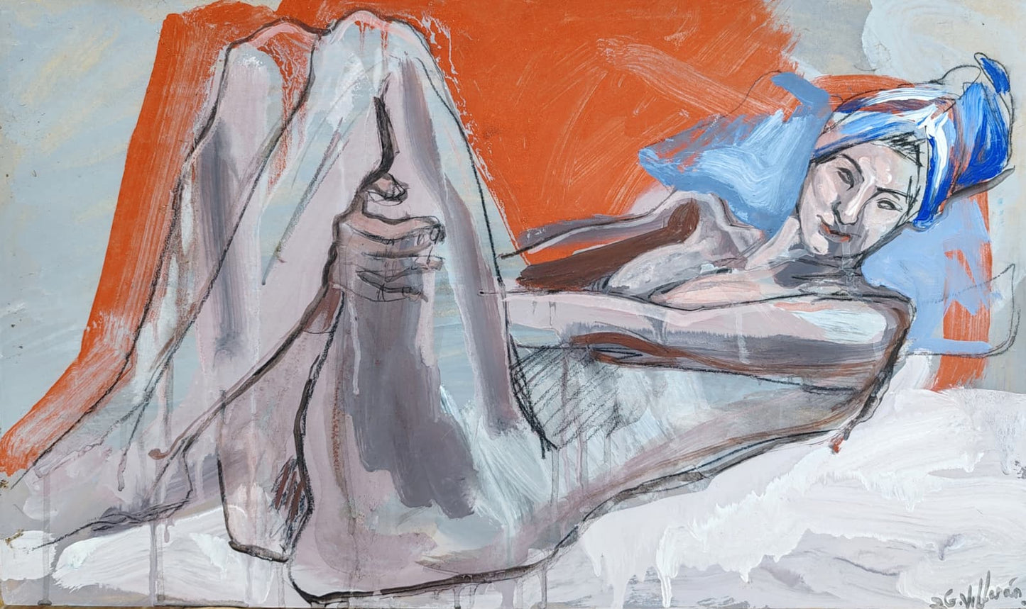 La bañista descansando