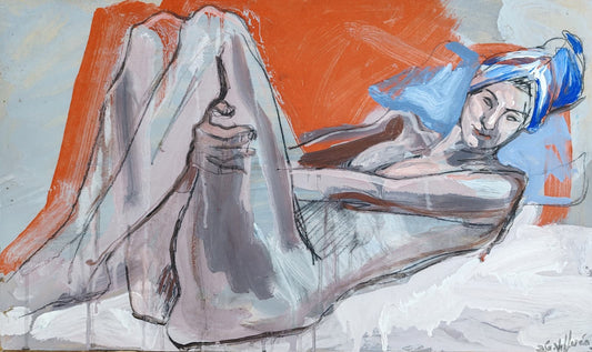 La bañista descansando