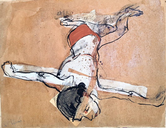 Adolescente tomando el sol